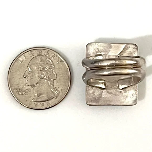 ♟️Signed - Wayne Panteah, Zuni Vintage Onyx Sterling Silver Ring